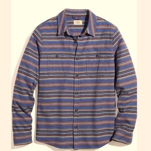 Heavy Flannel Overshirt Burgundy/Blue Multi